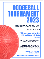 2023 Dodgeball Tournament (6th, 7th, and 8th grades)